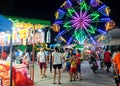 Ferris wheel at Boon Koon Lan Temple fair in Kasetwisai town, Roiet, Thailand