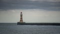 Roker lighthouse. Located in Sunderland. Royalty Free Stock Photo