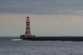 Roker lighthouse. Located in Sunderland. Royalty Free Stock Photo