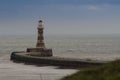 Roker lighthouse. Located in Sunderland. Royalty Free Stock Photo