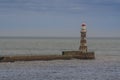 Roker lighthouse. Located in Sunderland. Royalty Free Stock Photo