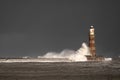 Roker Lighthouse and pier Royalty Free Stock Photo