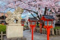 Rokusonno shrine built in 963, enshrines MInamota no Tsunemoto the 6th grandson of Emperor Seiwa. It Royalty Free Stock Photo