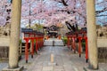 Rokusonno shrine built in 963, enshrines MInamota no Tsunemoto the 6th grandson of Emperor Seiwa. It Royalty Free Stock Photo