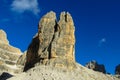 Roky cliff mountain tower, Dolomites Royalty Free Stock Photo