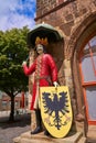 Roland figure in Stadt Nordhausen Rathaus Germany Royalty Free Stock Photo