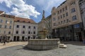 The Roland Fountain at the Main Square in Bratislava