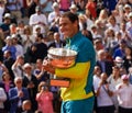 2022 Roland Garros Champion Rafael Nadal of Spain during trophy presentation after men`s singles final against Casper Ruud