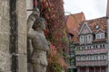 Roland statue in front of the town hall in Quedlinburg