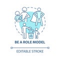 Role model blue concept icon