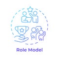 Role model blue gradient concept icon Royalty Free Stock Photo