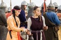 Role play - the reenactment of the battle of the ancient Slavs in the fifth festival of historical clubs in Zhukovsky district of