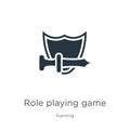 Role playing game icon vector. Trendy flat role playing game icon from gaming collection isolated on white background. Vector