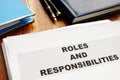 Roles and Responsibilities documents Royalty Free Stock Photo