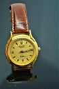 Rolex cellini gold wrist watch Royalty Free Stock Photo