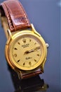 Rolex cellini gold wrist watch Royalty Free Stock Photo