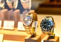 Rolex luxury watches for sale in window store \