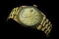 Rolex Oyster Perpetual Daydate All Gold in Black Clear Background