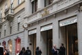Rolex store with shop windows on Via Montenapoleone in Milan. Pa Royalty Free Stock Photo