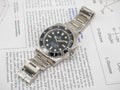 Rolex submariner on English paper