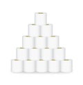 Roll bathroom tissue pyramid display Royalty Free Stock Photo