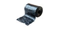 Roll Of Black Plastic Sheeting. Versatile Material For Construction And Landscaping Projects Isolated On Transparent Royalty Free Stock Photo