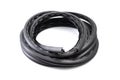 Roll black rubber for repair pvc frame window seal isolated on white background