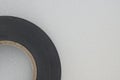 Black tape roll on white Royalty Free Stock Photo