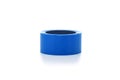 A roll of blue duct tape isolated on a white background Royalty Free Stock Photo