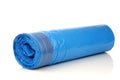 Roll of blue garbage bags