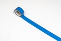 Roll of blue insulating tape Royalty Free Stock Photo