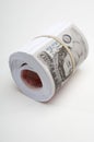 Roll of British paper currency Royalty Free Stock Photo