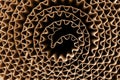 Roll of brown corrugated cardboard, closeup Royalty Free Stock Photo