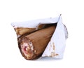 Roll of chocolate ice cream Royalty Free Stock Photo