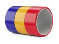 Roll of color insulating scotch duct tape set