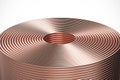 Roll of copper wire or bronze cable Royalty Free Stock Photo