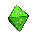 roll dice cartoon vector illustration Royalty Free Stock Photo