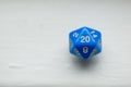 D20 Blue Polyhedral Dice Playing Dungeons and Dragons