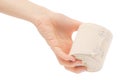 Roll elastic bandage in hand Royalty Free Stock Photo