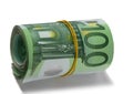 Roll euro. Royalty Free Stock Photo