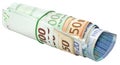 Roll of euro banknotes Royalty Free Stock Photo