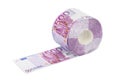 Roll of euro toilet paper