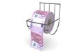 Roll of 500 euros bills