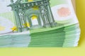 Roll of five hundred euro banknotes Royalty Free Stock Photo