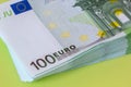 Roll of five hundred euro banknotes Royalty Free Stock Photo