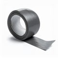 Roll of Gray Duct Tape Isolated on a White Background Royalty Free Stock Photo