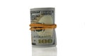 Roll Of Hundred Dollars Bills Royalty Free Stock Photo