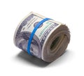 Large Roll of Hundred Dollar Bills Royalty Free Stock Photo