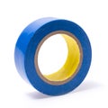 Roll of blue Electrical insulating tape isolated Royalty Free Stock Photo