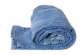roll jeans isolated on white background. Royalty Free Stock Photo